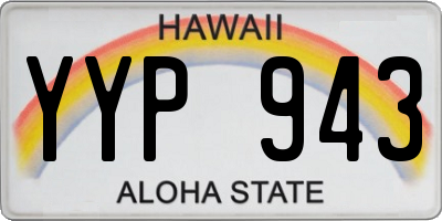 HI license plate YYP943