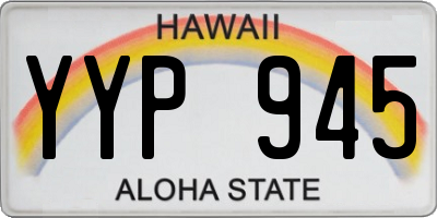 HI license plate YYP945