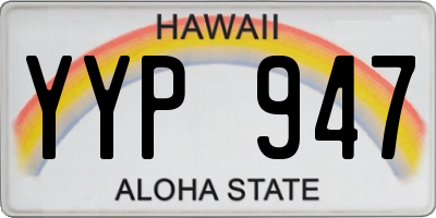 HI license plate YYP947