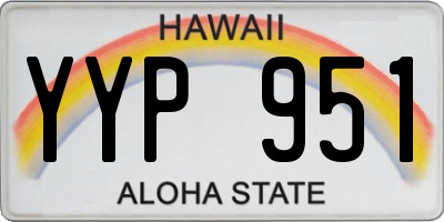 HI license plate YYP951
