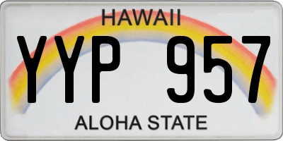 HI license plate YYP957