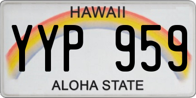 HI license plate YYP959