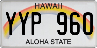 HI license plate YYP960