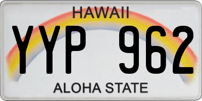 HI license plate YYP962