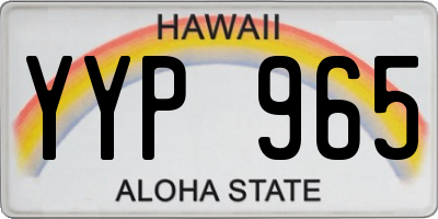 HI license plate YYP965