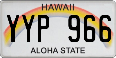 HI license plate YYP966