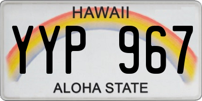 HI license plate YYP967