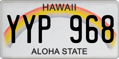 HI license plate YYP968