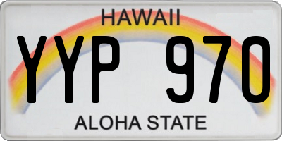 HI license plate YYP970
