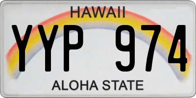 HI license plate YYP974