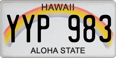 HI license plate YYP983