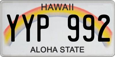 HI license plate YYP992