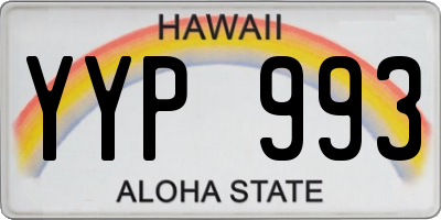 HI license plate YYP993