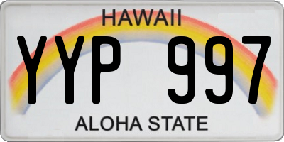HI license plate YYP997