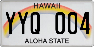 HI license plate YYQ004
