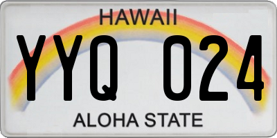 HI license plate YYQ024