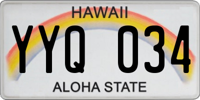 HI license plate YYQ034