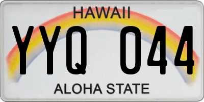HI license plate YYQ044