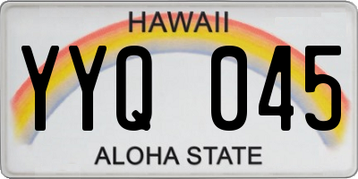 HI license plate YYQ045