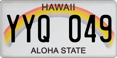 HI license plate YYQ049