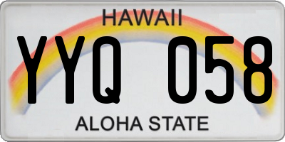 HI license plate YYQ058
