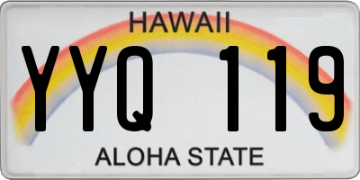 HI license plate YYQ119