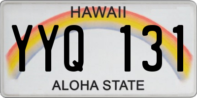 HI license plate YYQ131