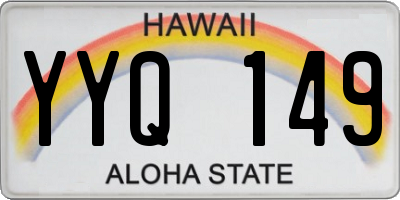 HI license plate YYQ149