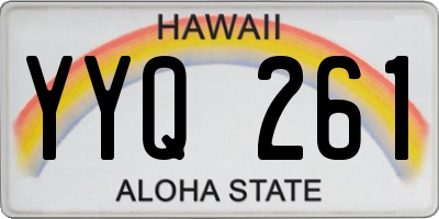 HI license plate YYQ261