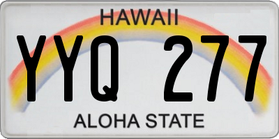 HI license plate YYQ277