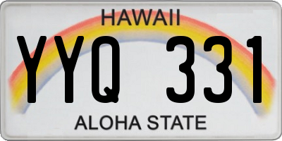 HI license plate YYQ331