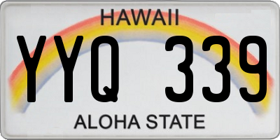 HI license plate YYQ339