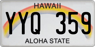HI license plate YYQ359