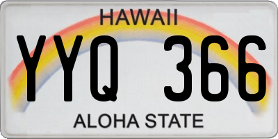 HI license plate YYQ366