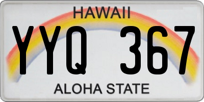 HI license plate YYQ367