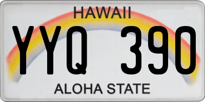 HI license plate YYQ390