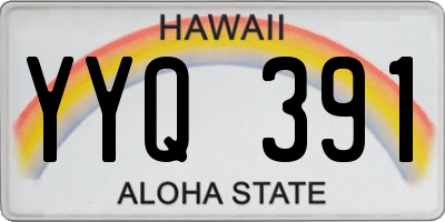 HI license plate YYQ391