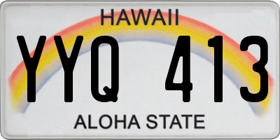 HI license plate YYQ413