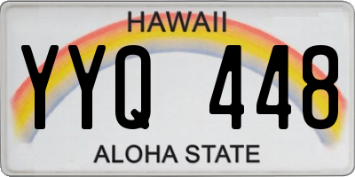 HI license plate YYQ448