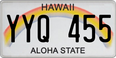 HI license plate YYQ455
