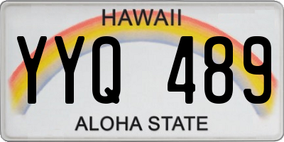 HI license plate YYQ489