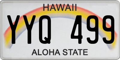 HI license plate YYQ499