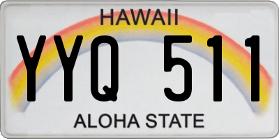 HI license plate YYQ511