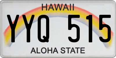 HI license plate YYQ515