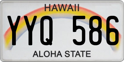 HI license plate YYQ586