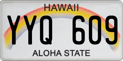 HI license plate YYQ609