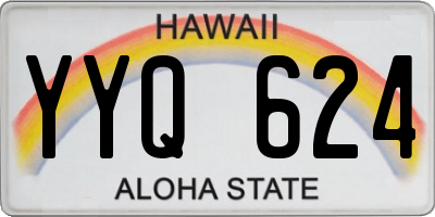 HI license plate YYQ624