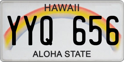 HI license plate YYQ656