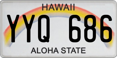 HI license plate YYQ686