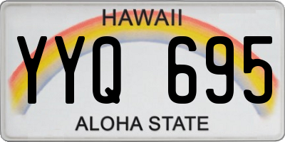 HI license plate YYQ695